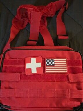 Red Tactical Toiletry / First Aid Organizer Bag